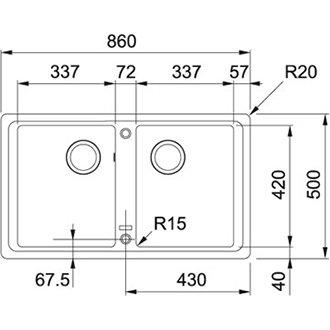 Кухонна мийка Franke Basis BFG 620 (114.0363.940) онікс