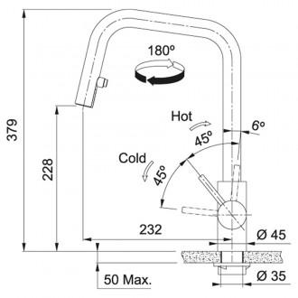 Змішувач кухонний Franke Kubus Pull Down Spray (115.0529.207)