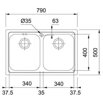 Кухонна мийка Franke Logica line LLX 620-79 (101.0381.838)