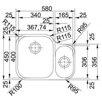 Кухонна мийка Franke Armonia AMX 160 (122.0021.448)