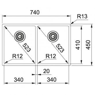Кухонна мийка Franke Box BXX 220/120-34-34 (127.0370.188) полірована