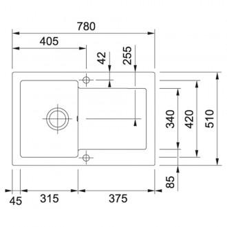 Кухонная мойка Franke Maris MRK 611-78 (124.0381.404) оникс