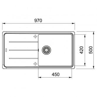 Кухонна мийка Franke Basis BFG 611-97 (114.0363.933) онікс