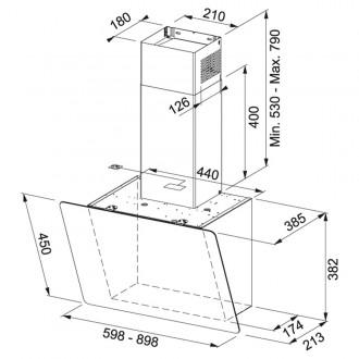 Кухонна витяжка Franke Smart Vertical 2.0 FPJ 615 V BK/DG (330.0573.294)