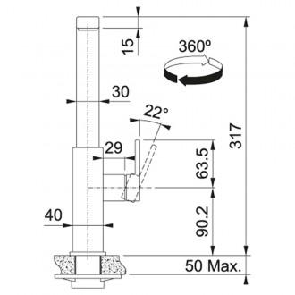 Змішувач кухонний Franke Mythos Swivel (115.0547.852)