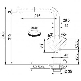 Змішувач кухонний Franke Mythos Pull Out (115.0547.853)