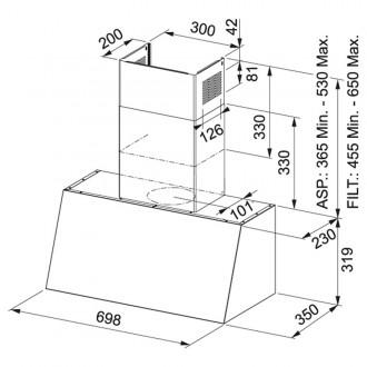 Кухонна витяжка Franke FCO 70 BK MATT (321.0536.200)