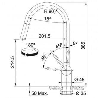 Змішувач кухонний Leda Neo Pull Down (115.0590.047)