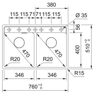 Кухонна мийка Franke Maris MRG 620 TL (114.0720.009) чорний матовий