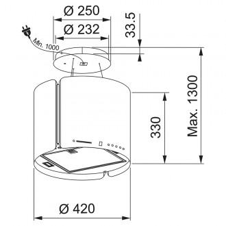 Витяжка кухонна Franke Smart Suspended FSMS F42 SS/BK MATT (345.0654.870)