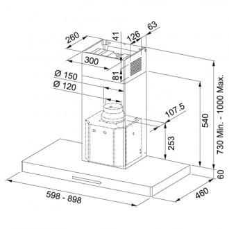 Кухонна витяжка Franke Crystal Touch FCR 925 TC BK/XS NG (325.0654.002)