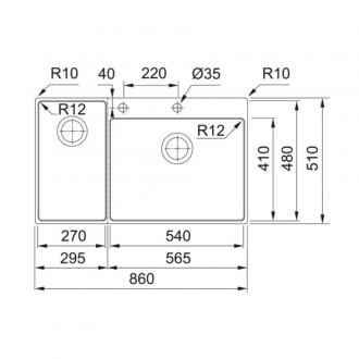 Кухонная мойка Franke Box Center BWX 220-54-27 TL WCR (127.0538.260) полированная