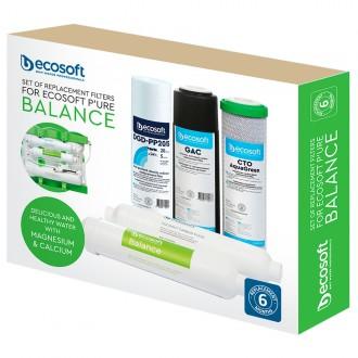 Комплект картриджів Ecosoft P’URE AquaCalcium Mint "6 місяців"