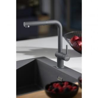 Смеситель кухонный Franke Active L (115.0721.464) серый сланец