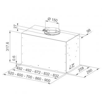 Витяжка кухонна Franke Box Flush Basic FBFE BK A70 (305.0728.431)