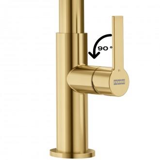 Смеситель кухонный Franke Maris Slim J Pull Down (120.0736.601) PVD gold