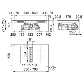 Индукционная варочная + интегрированная вытяжка Franke Smart 2Gether FSM 7072 4RC R HI (340.0731.893) + фильтр