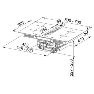Індукційна поверхня + інтегрована витяжка Franke Maris 2Gether FMA 8372 4RC R HI (340.0731.879) + фільтр