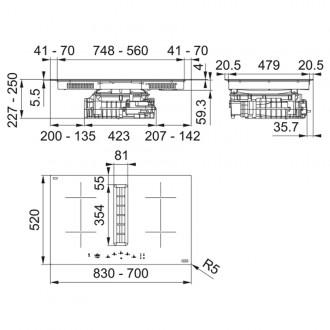 Індукційна поверхня + інтегрована витяжка Franke Maris 2Gether FMA 8372 4RC R HI (340.0731.879) + фільтр