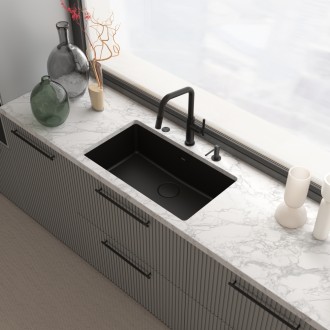 Змішувач кухонний Franke Maris Stripes U (115.0747.675) чорний матовий