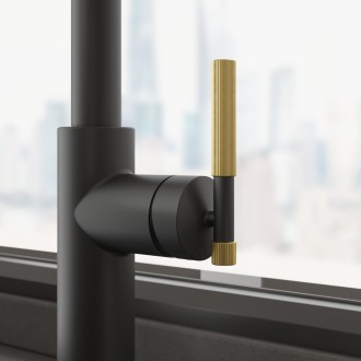Змішувач кухонний Franke Maris Stripes U (115.0747.676) bi-matte black/gold
