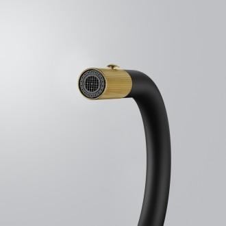 Змішувач кухонний Franke Maris Stripes J (115.0747.673) bi-matte black/gold