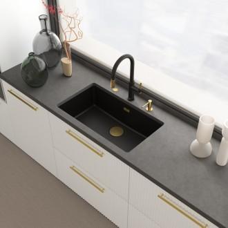 Змішувач кухонний Franke Maris Stripes J (115.0747.673) bi-matte black/gold