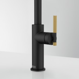 Змішувач кухонний Franke Maris Stripes Semi Pro (115.0747.679) bi-matte black/gold